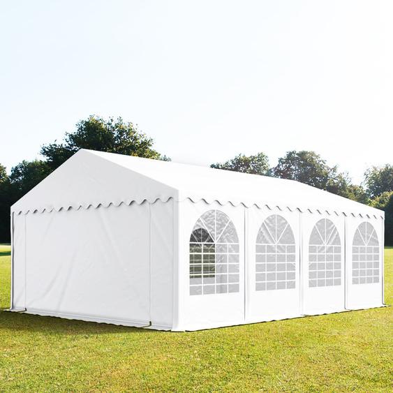 6x8 m tente de réception, PVC 800, H. 2 m, blanc - (7920)