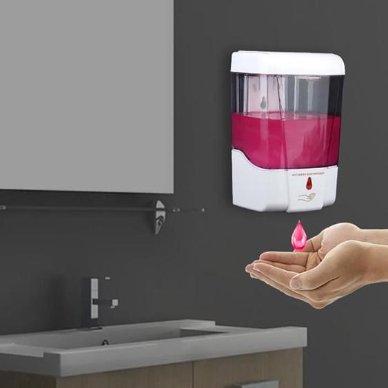 700ML Distributeur Automatique de Savon Mural avec Détecteur de Mouvement Infrarouge pour Maison, Hôpitaux, Aéroports