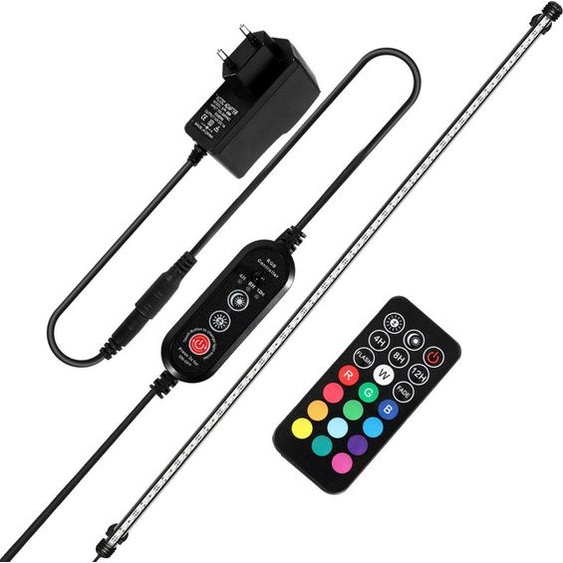 73cm LED éclairage daquarium IP67 résistant à leau Lumière RVB Lampe à poser Variable Réservoir à poissons Lampe subaquatique