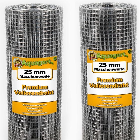 75m x 0,5m Grillage pour volière Grille à souder Clôture en fil de fer grillagé