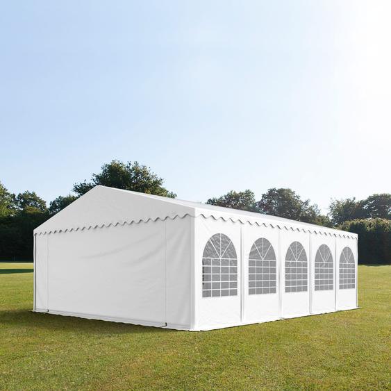 7x10 m XXL tente de réception, PVC 1400, H. 2,6 m, blanc - (7555)