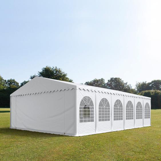 7x12 m XXL tente de réception, PVC 1400, H. 2,6 m, blanc - (7559)