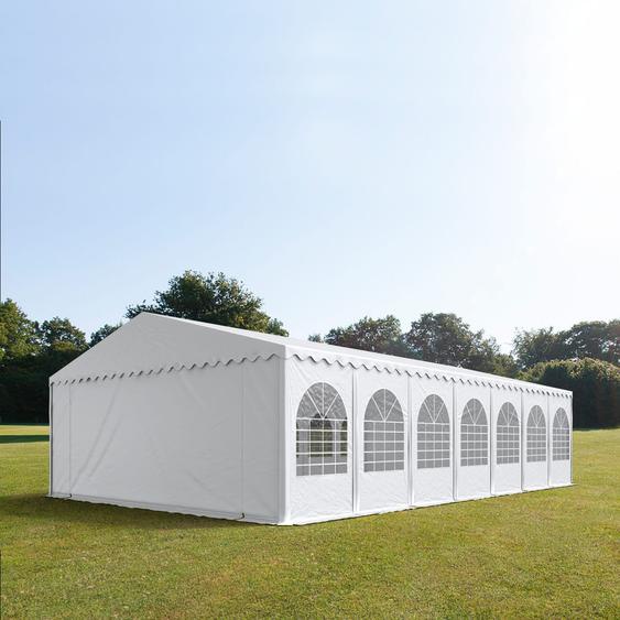 7x14 m XXL tente de réception, PVC 1400, H. 2,6 m, blanc - (7563)