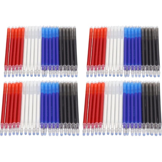 80pcs recharges de stylos effaçables à la chaleur 4 couleurs vives Tête dacier pour la couture Vêtements DIY