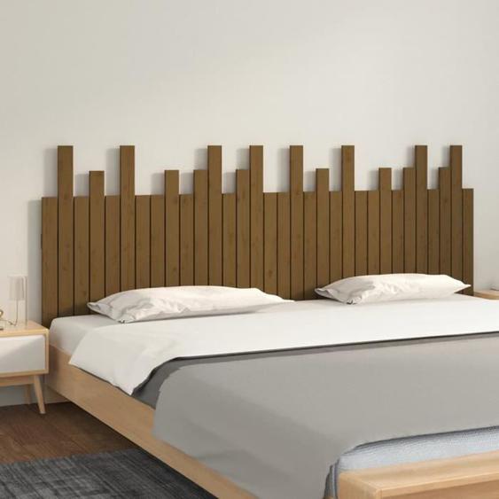 824781  vidaXL Tête de lit murale Marron miel 204x3x80 cm Bois massif de pin