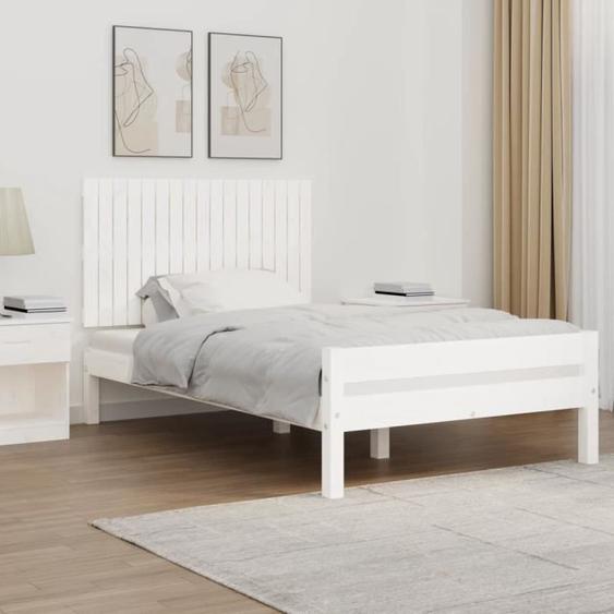824824  vidaXL Tête de lit murale Blanc 108x3x60 cm Bois massif de pin