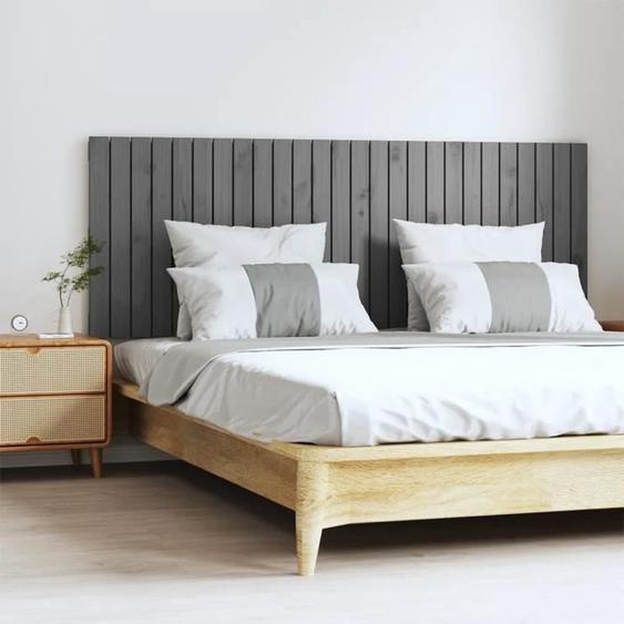 824860 vidaXL Tête de lit murale Gris 166x3x60 cm Bois massif de pin