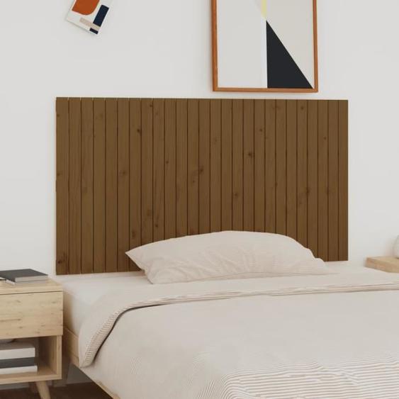 824911  vidaXL Tête de lit murale Marron miel 166x3x90 cm Bois massif de pin