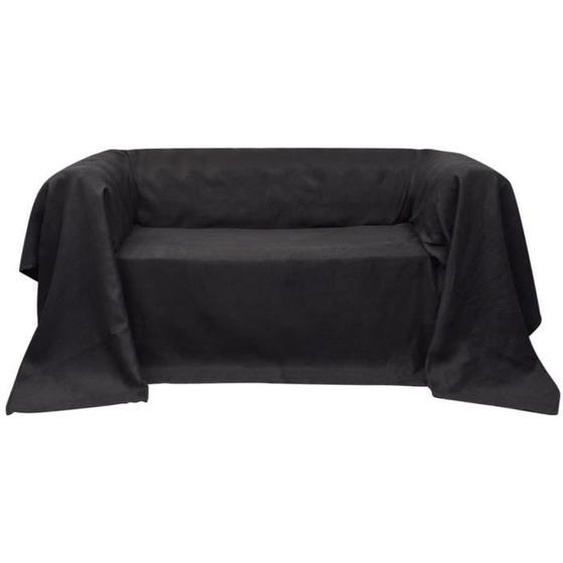 8650TOP CHOIX- Housse de Canapé clic-clac Houss Housse de canapé Micro-suède Anthracite 140x210 cm Taille:140 x 210 cm