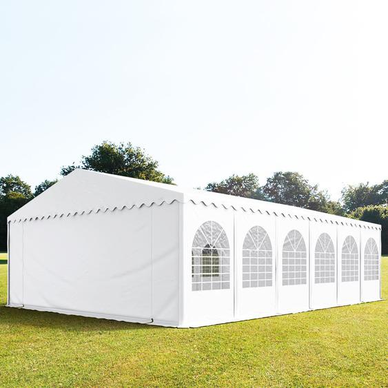 8x12 m tente de réception, PVC 800, H. 2 m, blanc - (7861)
