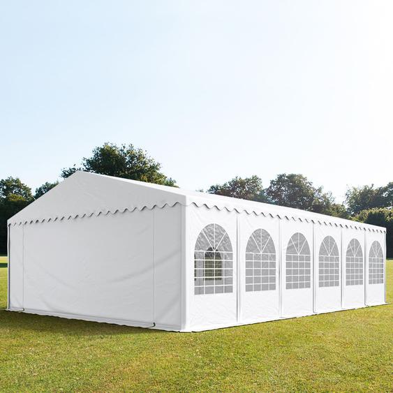 8x12 m tente de réception, PVC 800, H. 2 m, blanc - (7849)
