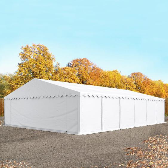 8x12 m tente de stockage, PVC 750, H. 2 m, blanc - (7255)