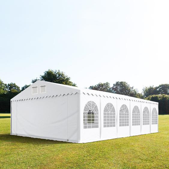 8x12 m XXL tente de réception, PVC 800, H. 2,6 m, blanc - (5204)