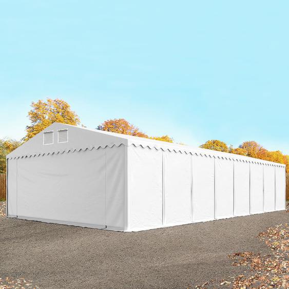 8x36 m tente de stockage, PVC 800, H. 2,6 m, blanc, sans statique - (49260)