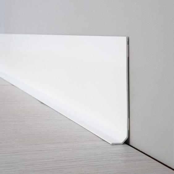 99déco - 10 plinthes adhésives - Total White - pvc - Blanc - 100x8cm
