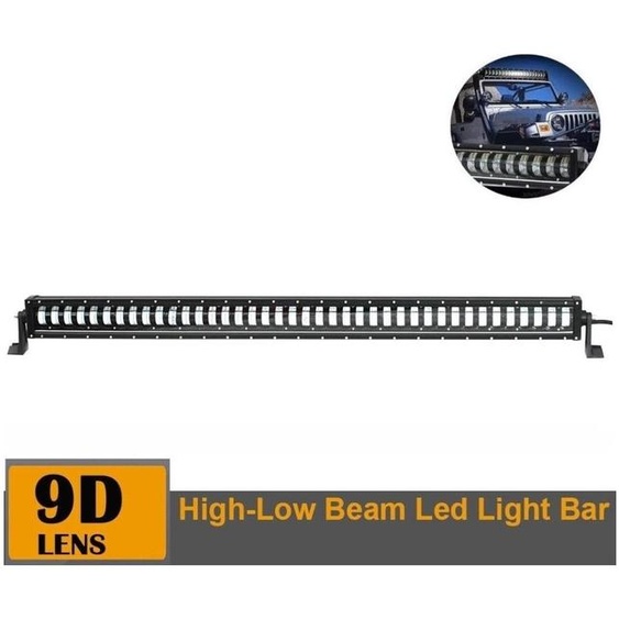 9D 134 cm Barre LED Barre LED Hi/Lo courte/longue étanche résistante aux chocs 12 V 24 V 30 720 lm 384 W avec lentilles de projecteur Barre LED tout-terrain