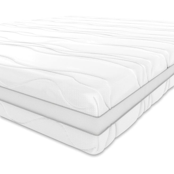 A. Matelas en mousse à mémoire de forme avec 7 zones, fermeté moyenne (H3), dimensions 160 x 190 x 20 cm