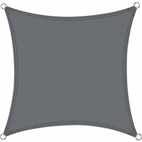 Aamunpa - Cool Area Voile dombrage carré 2.5x2.5m Imperméable Toile Ombrage uv Protection pour Patio Jardin, Terrasse,Extérieur, Balcon,Couleur Gris,