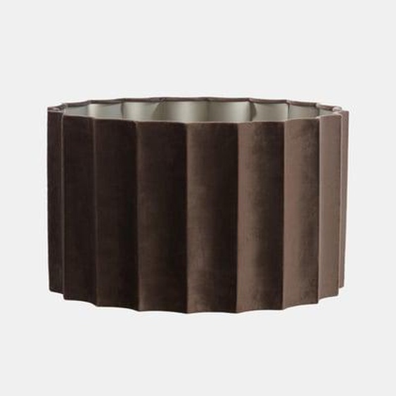 Abat-jour 40 cm - Disli - Velours - Marron fonçé