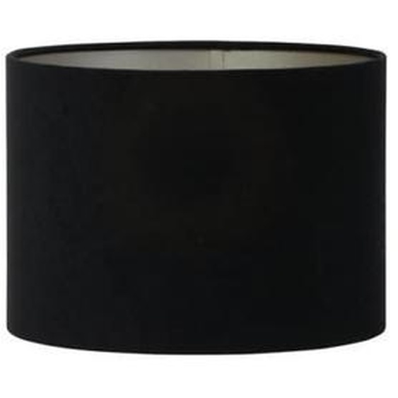 abat-jour cylindre 21-30-30 cm velours noir-taupe