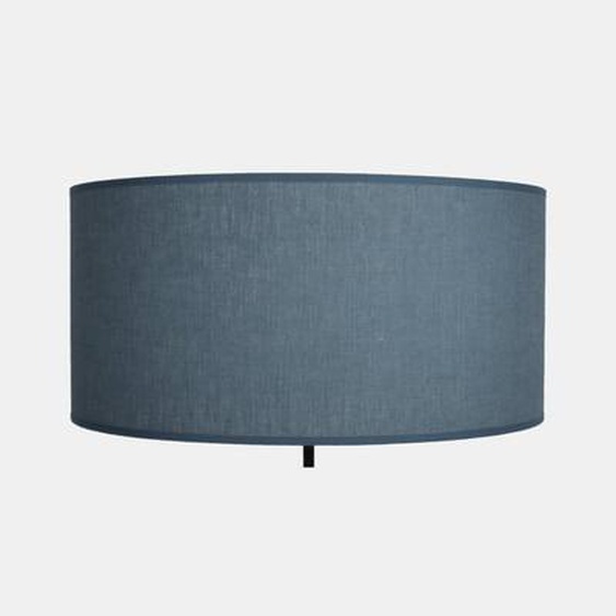 Abat-jour cylindrique lin bleu jean Ø35 cm