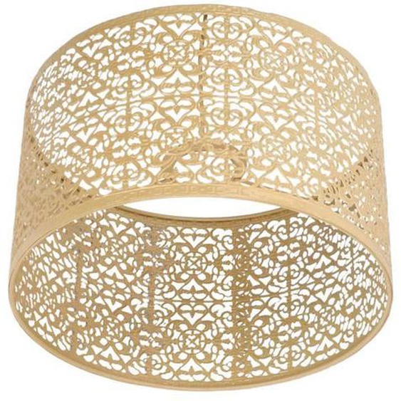 Abat-jour en métal - SURENHAP - Creux - E27/E14 - 25 cm - Design contemporain - Or