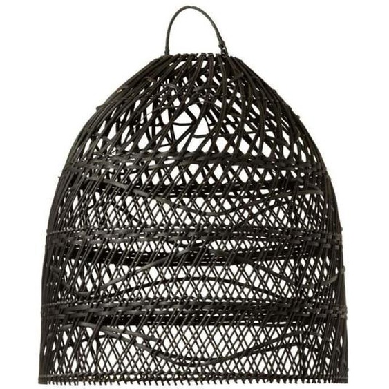 Abat-jour - J-LINE - Vague - 43cm - Noir - Rotin et Bambou