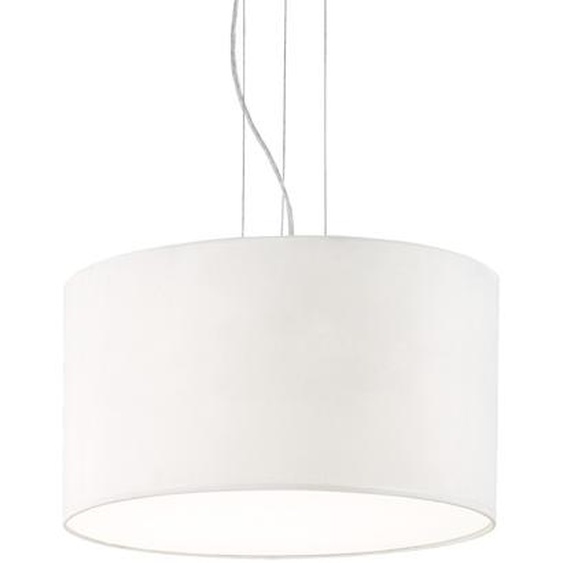 Abat-jour Lampe suspendue Ø565mm | Classique | Tissu | Blanc | Textile | Suspension Lampe ronde Lampe à suspendre Lampe à suspendre Lampe à abat-jour Lampe en tissu Lampe en tissu