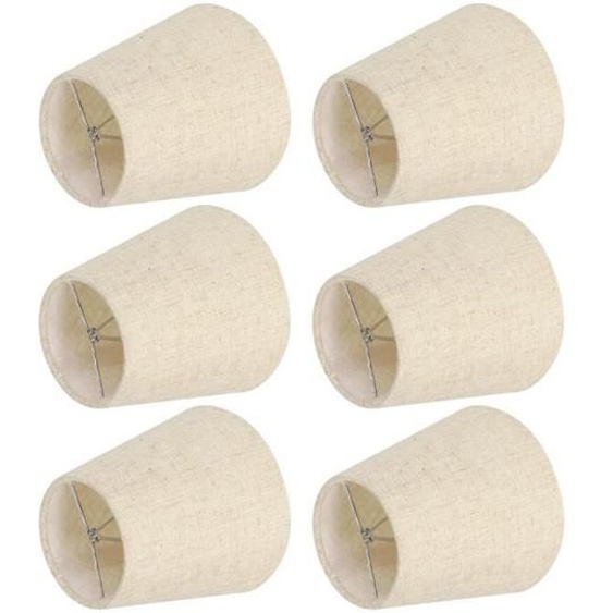 Abat-jour - OMABETA - E14 - Style nordique - Tissu - 6 pièces - Couleur beige