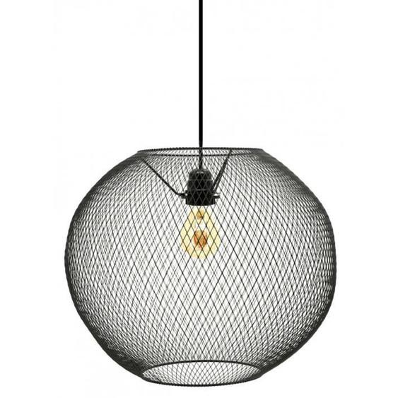 Abat-jour rond - AUBRY GASPARD - Noir - Métal - Diamètre 40 cm - Hauteur 35 cm