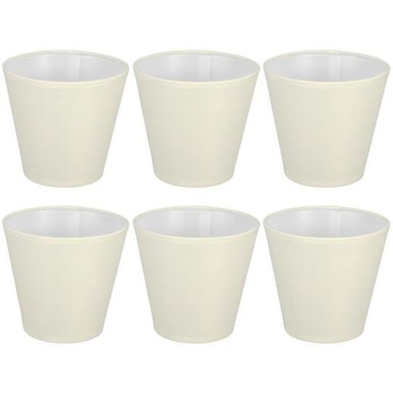 Abat-jour - SALUTUYA - 6pcs - Tissu crème - E14 - Contemporain - Design