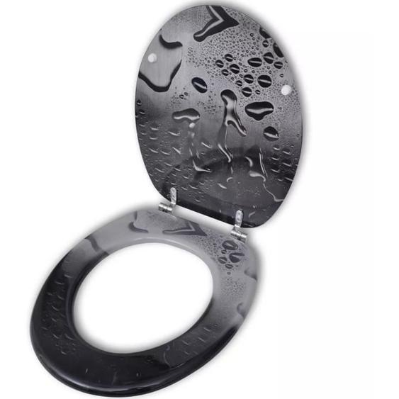 Abatant de WC avec couvercle design goutte deau