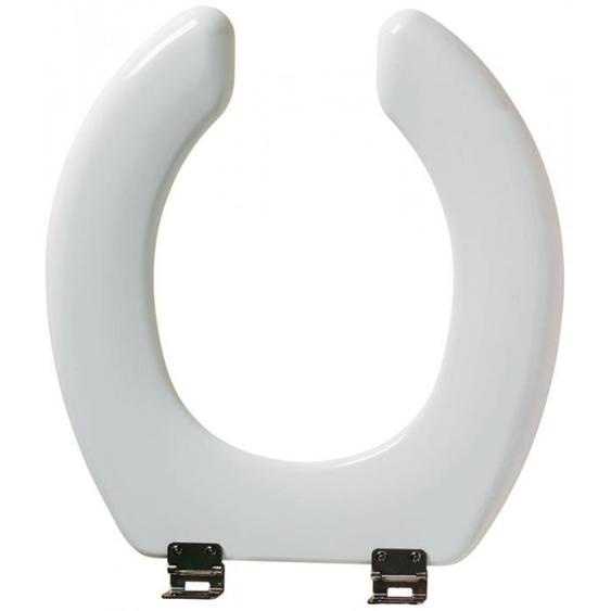 Abattant anti-contact simple OLFA - Marque OLFA - Charnière en inox - Couleur principale: Blanc