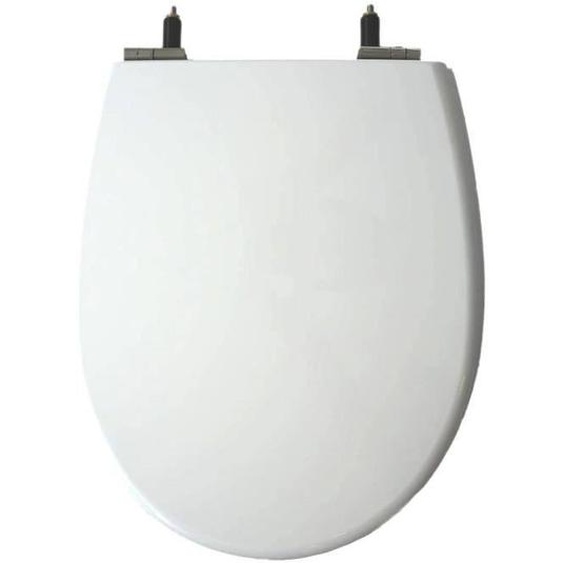 Abattant de toilette - ALLIA - Scarlet - Blanc - Universel - Fixation par le dessus