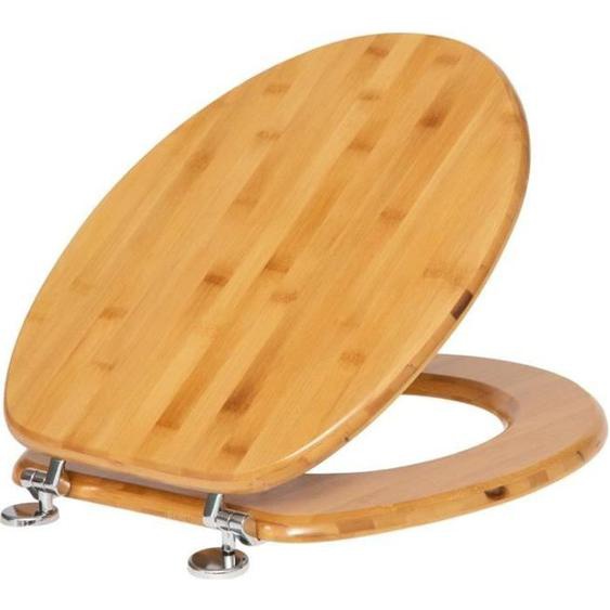 Abattant WC - 5Five - Bambou - Universel - 37x45.5 cm - Charnières Métal