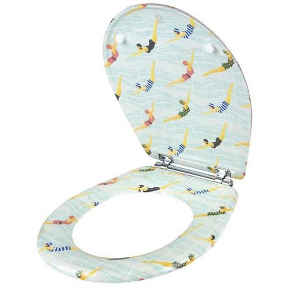 Abattant WC OLFA Wood Slim Déclipsable Multicolore - 42 à 48 cm x 36,5 cm