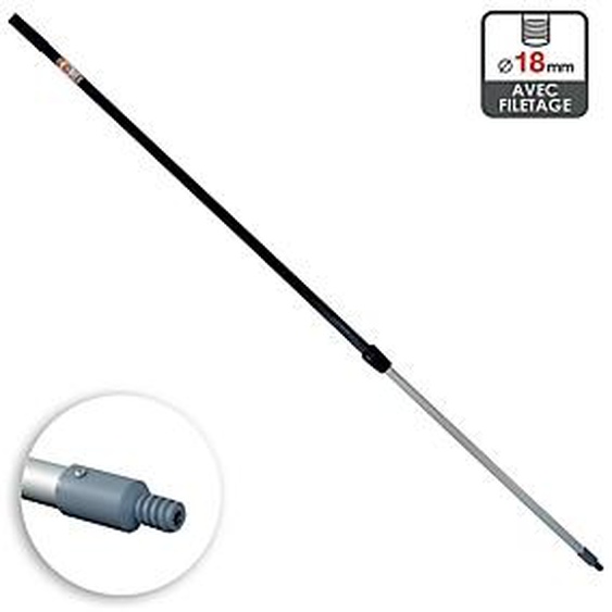 ABELAUTO Manche en fibre de verre télèscopique Abel Auto 2 x 1m20