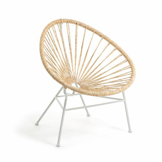 Abeleira - 2 fauteuils de jardin en résine - Couleur - Blanc / Naturel