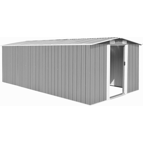 Abri de jardin 257x489x181 cm Métal Gris