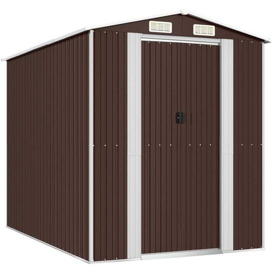 Abri de jardin Marron foncé 192x274x223 cm Acier galvanisé