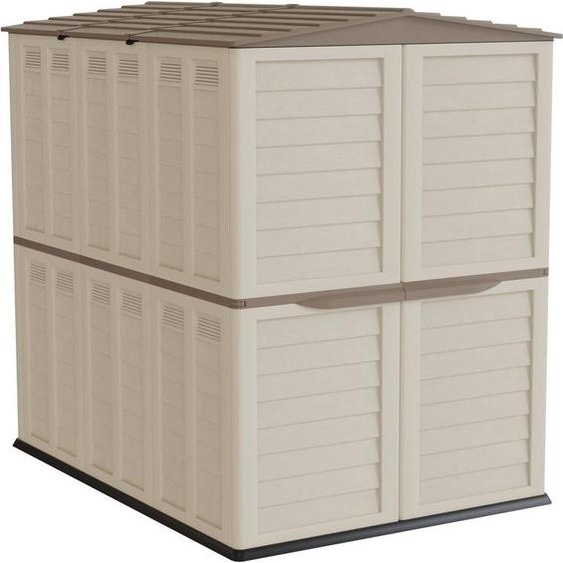 Abri de Jardin Extérieur 5500L Beige - Cabanon de jardin en Polypropylène 151x208x200 - Rangement Outils, Vélos, ARTPLAST