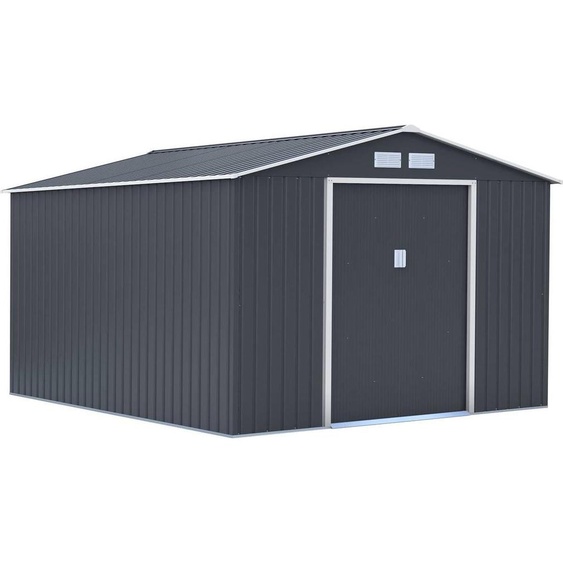Abri de jardin métal Vegas - 12.98 m² - Gris