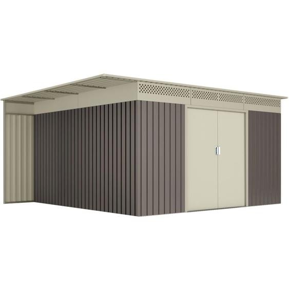 Hoggar - Abri de jardin Premium Uppsala - 13.22 m2 - Garantie 10 ans - 397x333x191cm - Remise métal