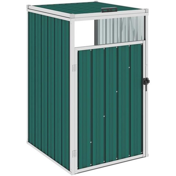 Abri de poubelle Vert 72x81x121 cm Acier