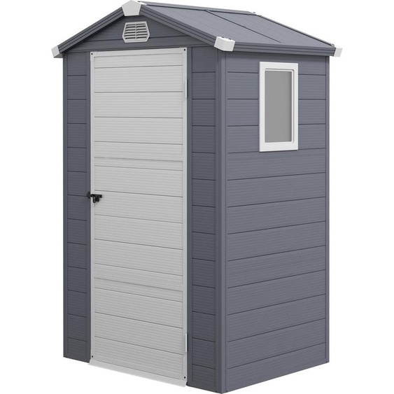 Abri de jardin, 1,1 m², polypropylène, porte verrouillable