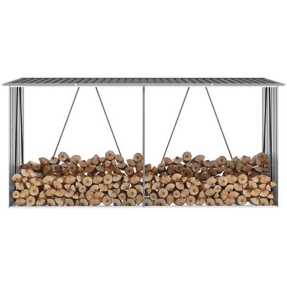 Abri de stockage à bois Acier galvanisé 330x84x152cm Anthracite
