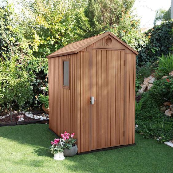 Abri de jardin en résine Keter darwin 4x6 Bois