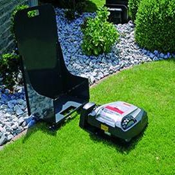 Abri pour tondeuse à gazon Mowerport pliable. En tôle daluminium, avec revêtement en poudre époxy. Facile à monter. Possibilité de lagrandir selon vos besoins.