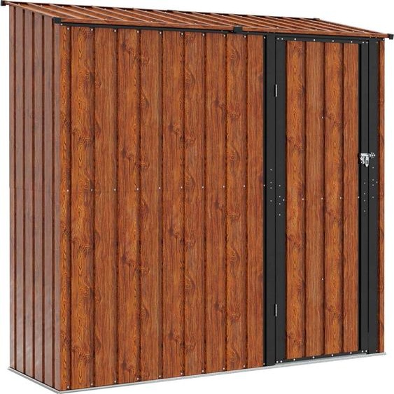 Cabanons de jardin Marron 203,5 x 73 x 200 cm Métал