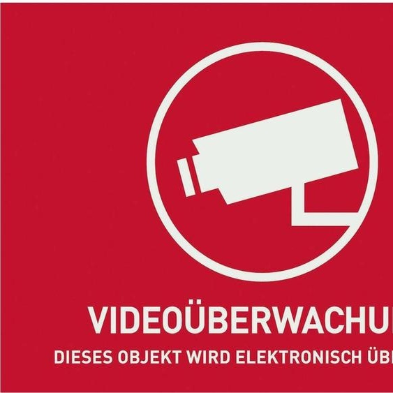 ABUS SECURITY-CENTER Autocollant davertissement vidéo (sans logo ABUS) 74 x 52,5 mm